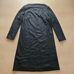 ☆NEW YORKER☆ブラックウール他ボートネックロングワンピース☆美品☆のサムネイル
