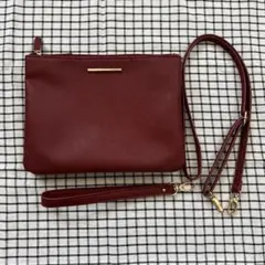 2WAY ショルダーバッグ クラッチバッグ ボルドー アズールバイマウジーのサムネイル