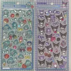 【正規品】ボンボンドロップシール サンリオ 第二弾 ハンギョドン　クロミ