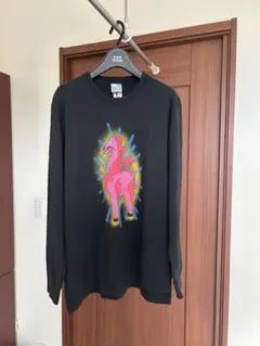 ブルーナボイン　ブラック プリントTシャツ