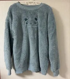 ハニーズ　パンダコパンダ　ブルー　ボアトレーナー　Lサイズ