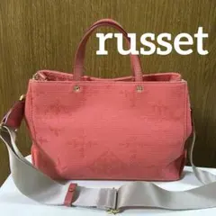 russet ラシット ベルトハンドルトートバッグ ピンク 軽量 通勤 - メルカリ