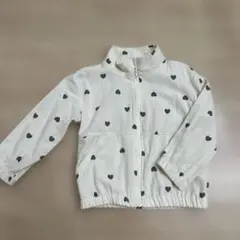 最終値下げ　ハート柄アイボリージャケット 120 西松屋