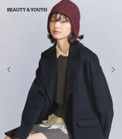 【最終価格】BEAUTY＆YOUTH　ビューティアンドユース　ニット帽　耳当て