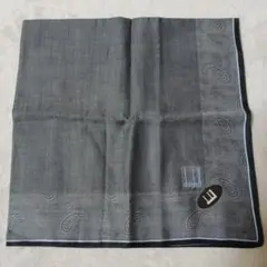 ダンヒル dunhill ハンカチ 紳士 ペイズリー グレー　ポケットチーフのサムネイル
