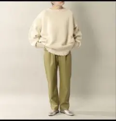 notch. フェイク　レザー　タック　テーパード　パンツ