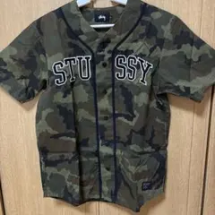 STUSSY 迷彩 ボタンアップシャツ M