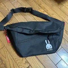CUNE ブラック ウエストポーチ　ムック