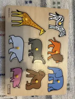 動物形状の木製パズル　ボーネルンド