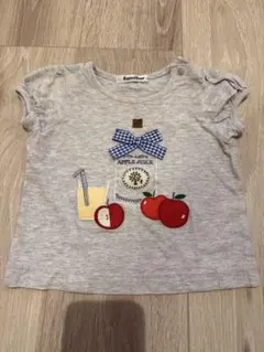 アップルジュース柄Tシャツ　familiarのサムネイル