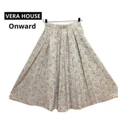 VERA HOUSE オンワードタックフレアロングスカート　プリント　９号のサムネイル