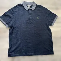 ビームスゴルフ別注 LACOSTE ポロシャツ ボーダー ネイビー カーキ