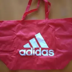 adidas 赤 トートバッグ 大容量　不織布素材