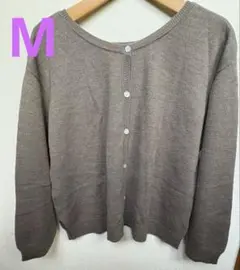 サマンサモスモス　グレージュボタン付き ニットセーター 長袖