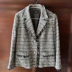 Lettian フリンジ付きツイードジャケット