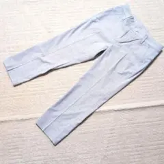 スウィートキャメル クロップドパンツ 61 ストライプ ストレッチ 涼感 美脚