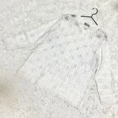 Bz FASHION BAZAAR レースプルオーバー　vネック　チュニック