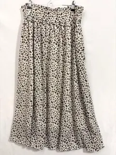 LOWRYS FARM レオパード柄 ロングスカート フリーサイズ