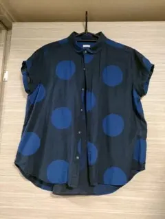 ichi　イチ①　新品未使用　S　ドット　麻　半袖　羽織　値下は一切❌のサムネイル