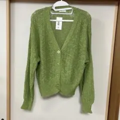 earth music&ecology 長袖カーディガン ライトカーキ　F