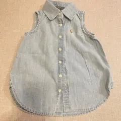 Polo Ralph Lauren 2T ノースリーブデニムシャツ