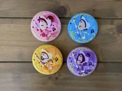 おジャ魔女どれみ　刺繍 缶バッジ　4個セット　どれみ　はづき　あいこ　おんぷ