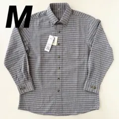 メンズ　しじら　長袖シャツ　イオン　粋楽陽　チェック柄　薄手　春　夏　M 新品のサムネイル