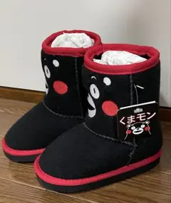 쿠마몬 무톤 부츠 키즈 15cm 블랙 레드 태그 포함