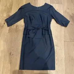 UNTITLED ワンピース　ネイビー　紺　M 入学式　式典