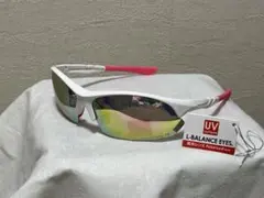 L-BALANCE EYES 偏光サングラス ホワイト ピンクのサムネイル