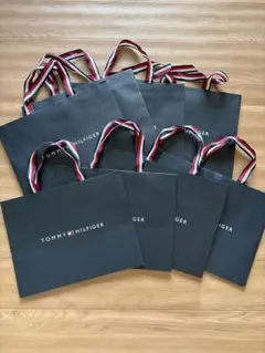 TOMMY HILFIGER ショッピングバッグ ネイビー　8枚セット