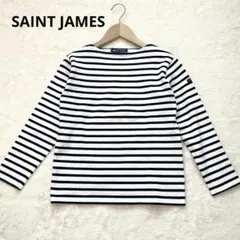 セントジェームス ウェッソン ボーダー T0 白×ネイビー 厚手 バスクシャツ