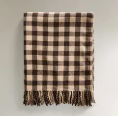 【ZARAHOME】 チェック柄ブランケット 140×190cm