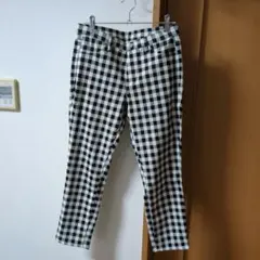 ユニクロ　ギンガムチェック スリムフィットパンツ