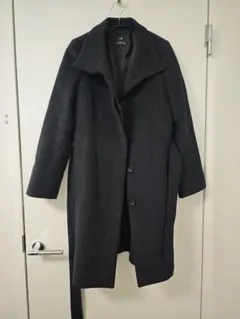 ​【美品】23区 アンゴラ混 ウールコート 34 小さいサイズ グレー 004