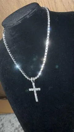 グリッター　メンズネックレス　50cm ➕クロス　十字架 グリッター メンズネックレス 50cm ➕クロス 十字架 - メルカリ