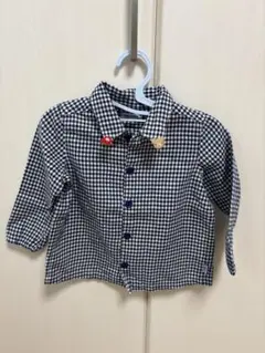 ギンガムチェック長袖シャツ