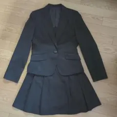 ブラック スカートスーツ シングルボタン