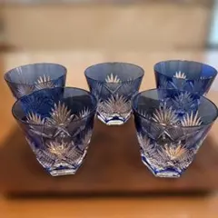 江戸切り子カガミクリスタルグラス5点セット