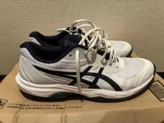 ASICS テニスシューズ ホワイト/ネイビー