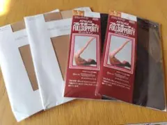 ストッキング(カシミヤベージュ2足＆ブラック2足)4足セット