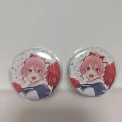 カラフルピーチのあさん缶バッチ2個セットカバー付きファンミーティング