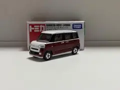 トミカ　ダイハツ　ムーヴキャンバス　クォーツレッド　ホワイトパールのサムネイル