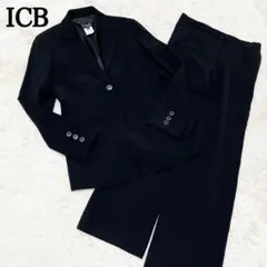美品　ICB レディース　スーツ　ジャケット　パンツ　セットアップ　黒　M L