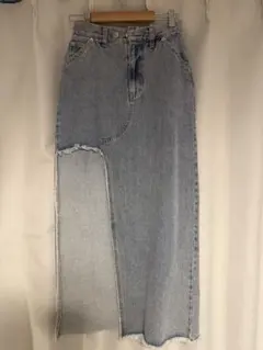 chico カットオフデザインデニムスカート