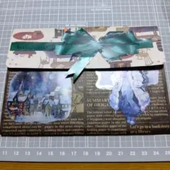 ハンドメイド　　おすそ分け収納蛇腹ファイル　クリスマス柄