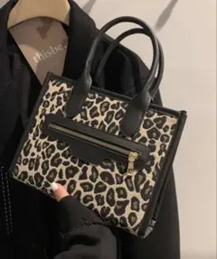 【新品】ヒョウ柄/レオパード ハンドバック