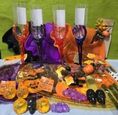 ハロウィンパーティー　ハロウィントレー　シャンパングラス　①のサムネイル