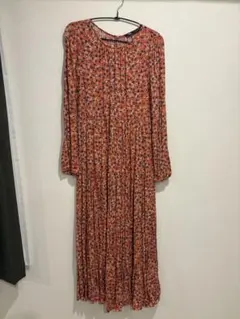 【ZARA】花柄 ロングワンピース 長袖