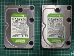3.5インチ内蔵ハードディスク 2T✖️2 中古